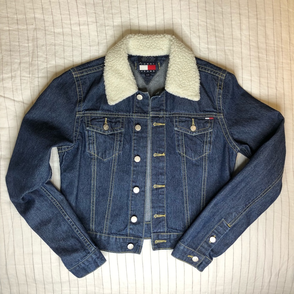 Vintage Tommy Hilfiger Jean Jacket with Sherpa